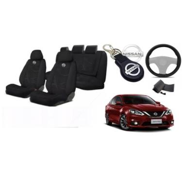 Imagem de Kit Capas Personalizado Premium Sentra 15-20 + Volante + Chaveiro - Ir