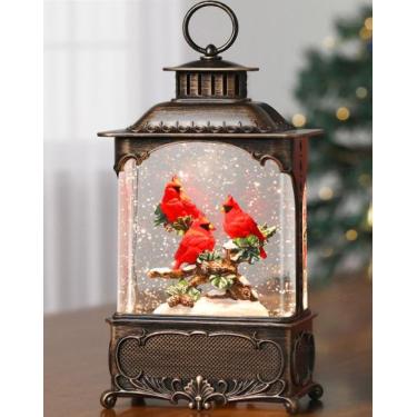Imagem de Lanterna Globo de Neve Gorrzai Cardinal Lighted Musical 26x11x7 cm