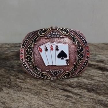 Imagem de Fivela Country Baralho Bronze Western Rodeio Cowboy Barretos - Master