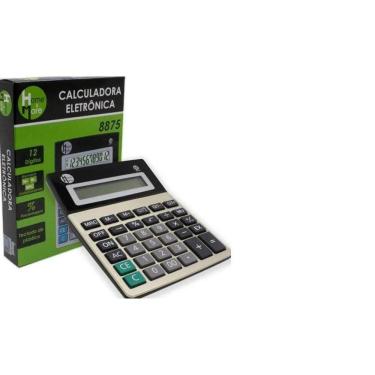 Imagem de Calculadora Eletrônica 12 Dígitos De Mesa Escritório Hm-152