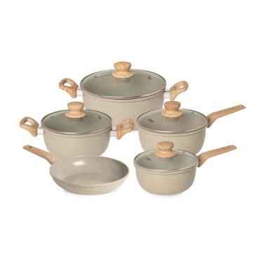 Imagem de Conjunto Panelas 5 Peças Cerâmica Cinza Dust Oster