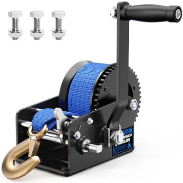 Imagem de Guincho de reboque de barco resistente, design manual de manivela para reboques marítimos, reboque e carregamento