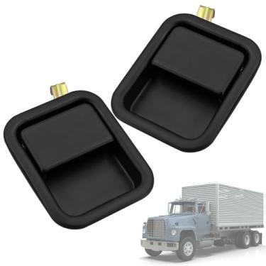 Imagem de Kartiyer F4HT8022401AA maçanetas externas externas esquerda e direita compatíveis com modelos Ford L8000 L9000 compatíveis com modelos de caminhões resistentes Sterling # F1HZ8022404A F4HZ8022404A