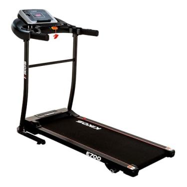 Imagem de Esteira Ergométrica Elétrica Kikos E700-110v, 2.0 hp, 10 km/h, 90 kg, Sistema de inclinação manual de 3 níveis, Superfície de manta: 110 x 40 cm, 12 programas de velocidade.