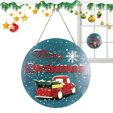 Imagem de Cabide de porta frontal de, decoração de moldura de porta de inverno - Design de frontões de parede | Sinal portátil da varanda do gancho de porta de para lareiras das paredes das portas