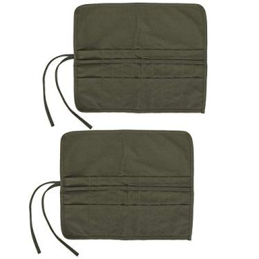 Imagem de Suporte para pincel de pintura em tela Estojo para caneta em rolo Durável e elegante Bolsa de armazenamento de grande capacidade para pintura artística Esboço Pincéis de guache a