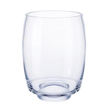 Imagem de Suporte de vela redondo de vidro furacão de 19 cm, vaso de flores transparentes, plantador floral, terrário para casamentos, festas e decoração de casa - centro de mesa elegante