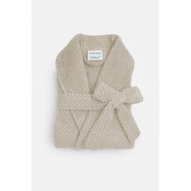 Imagem de Roupão Unissex Em Microfibra Felpuda M - Habitat - Bege