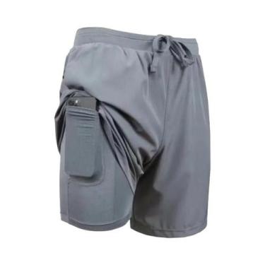 Imagem de Shorts De Treino Masculinos De Secagem Rápida E Respirável Com Camada 