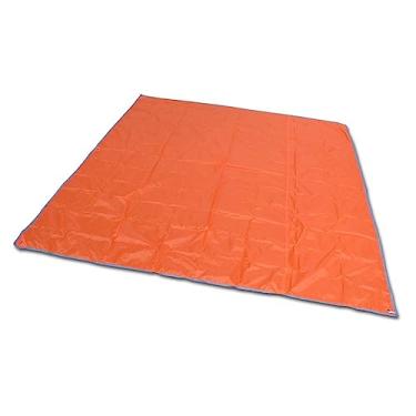 Imagem de aqxreight Tapete de Piquenique Ao Ar Livre Engrossar Pano Oxford à Prova d'água Multifuncional Tapete de Chão Ao Ar Livre para Acampamento Ao Barraca de Piquenique Laranja 200x210cm / 78,7x82,7 No