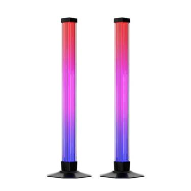 Imagem de 2PCS Lâmpada Ambiente Controle Remoto BT APP IR Luz Cristal 360 Graus RGBIC de Captura para Jogos