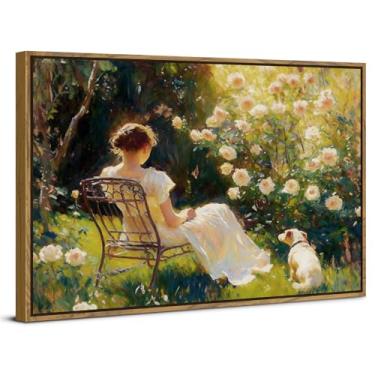 Imagem de Arte de parede da floresta do nascer do sol, imagem emoldurada, vintage, decoração de parede, pintura de retrato elegante, pôster cênico da natureza, impressões estéticas, artes, meninas, decoração de