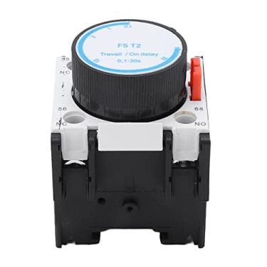 Imagem de WALFRONT Relé de Retardo de Ar Bloco de Contato Auxiliar Temporizador de relé de Retardo Com Resistente a Arranhões à Prova D'água à Prova de Poeira para Máquinas de Construção, Veículos
