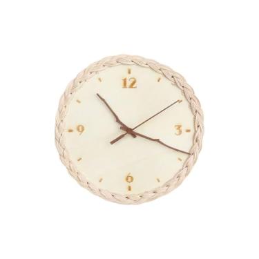 Imagem de Relógio de parede redondo relógio de parede para sala de estar relógio digital silencioso hotel casa sala de estar quarto relógio de parede simples relógio de parede para quarto