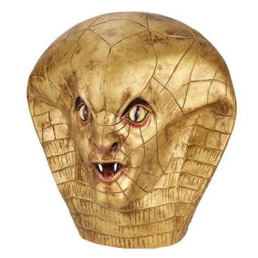 Imagem de Capacete de látex Cosplay Mask Gold Snake para Halloween - yiweisai