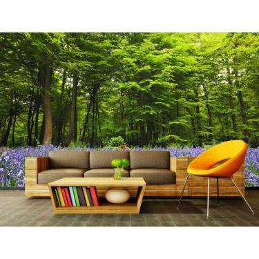 Imagem de Papel de Parede Autocolante Floresta 1m x 1m PVC Fosco 1000g