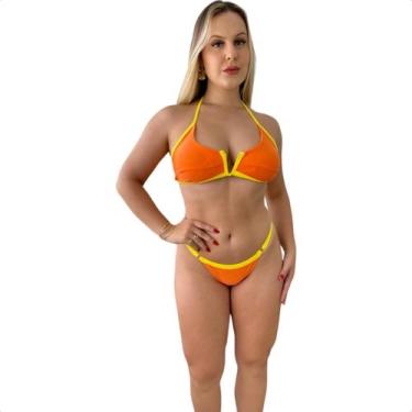 Imagem de Biquíni Bojo Removível Top Neon Biquini Florescente Bloguerinha Fio Du