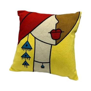 Imagem de Capa De Almofada Decorativa Abstrata Impressa Em 3D Picasso Para Sofá,