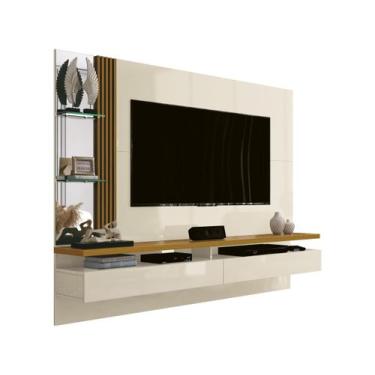 Imagem de Painel Para TV de Até 60 Polegadas Em MDP Murano EDN Off White e Cedro
