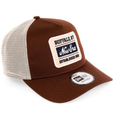 Imagem de Boné New Era 9FORTY AFrame Trucker Branded Original, Marrom