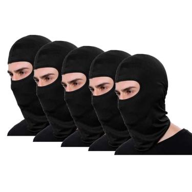 Imagem de Kit 5 Balaclava Térmica Ninja Touca Motociclista Proteção Uv 50+ - Creme - Único - Home...