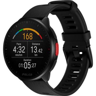 Imagem de Relógio GPS Multiesportes Monitor Cardíaco de Pulso Polar Pacer Preto
