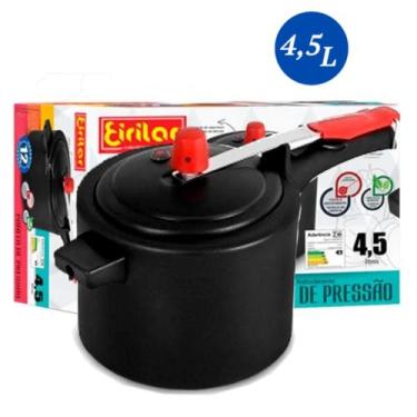 Imagem de Panela de pressão 4,5L antiaderente- eirilar, Preto