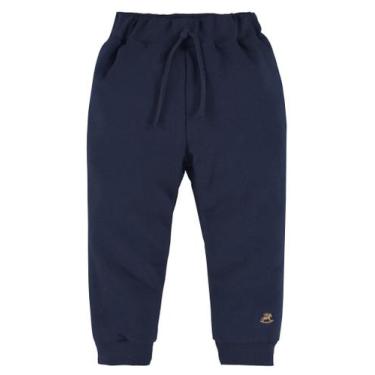 Imagem de Calça infantil em moletom azul escuro  - Up Baby, M