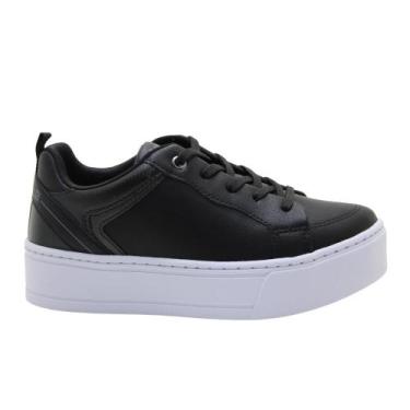 Imagem de Tênis Casual Ramarim Napa Fosco Feminino, Preto, Branco, 39
