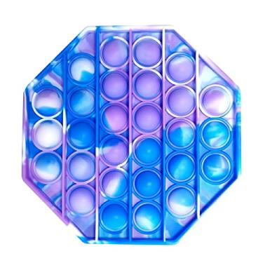 Imagem de Pop It Brinquedos pais-filhos para Colorido adultos e crianças - Brinquedo Sensorial Anti Stress e Ansiedade (octógono roxo)