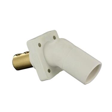 Imagem de Leviton 16 séries nariz de aperto - macho - receptáculo de painel - 45° - conector tipo câmera, White