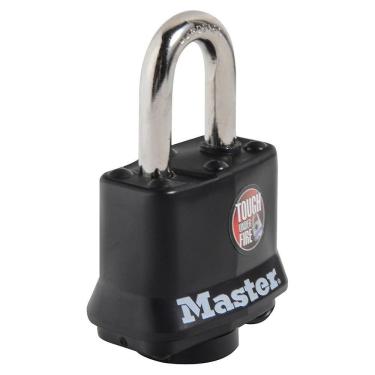 Imagem de Cadeado Aço Lâminado 40mm Preto com Prata 3 Unidades Masterlock