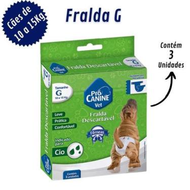 Imagem de Fralda Descartável G Para Cães 3 Unidades Prócanine