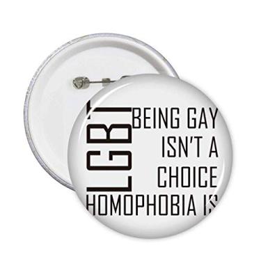 Imagem de Emblema de botão para decoração LGBT Rainbow Flag Choice Or Not Pins