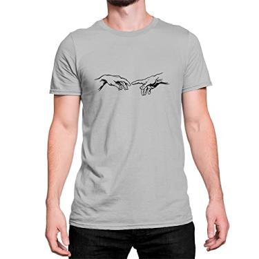 Imagem de Camiseta Algodão Obra de Arte Criação Adão Michelangelo Cor:Cinza;Tamanho:M
