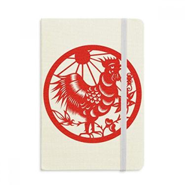 Imagem de Caderno de arte do zodíaco chinês cortado em papel com capa dura em tecido oficial diário clássico