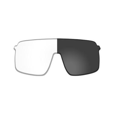 Imagem de Vonxyz Óculos de sol de substituição para Oakley Sutro Lite OO9463 | Óculos de sol Sutro Lite Asian Fit OO9463A - preto transparente fotocromático ativado - antiembaçamento