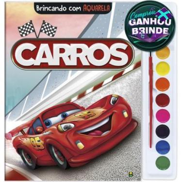 Imagem de Livro Brincando com Aquarela: Carros Crianças Filhos Infantil Desenho 