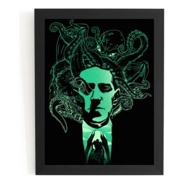 Imagem de Quadro Decorativo H. P. Lovecraft Arte Cthulhu Terror Horror - Fanarte