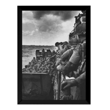 Imagem de Quadro Dia D História Segunda Guerra Mundial Foto Ataque - Fanarte