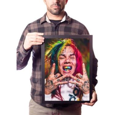 Imagem de Quadro Foto Tekashi 6ix9ine Rap Trap Gooba - Fanarte