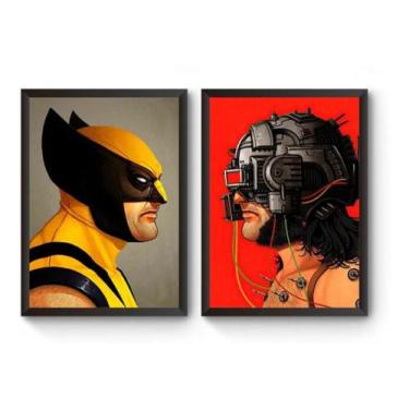 Imagem de Kit 2 Quadros Wolverine Vs Arma X - Fanarte
