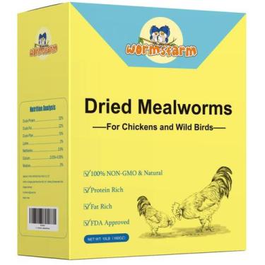 Imagem de Minhocas de Farinha Secas (4,54 kg) - Alimento para Aves e Galinhas