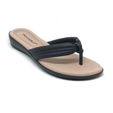 Imagem de Chinelo Feminino de Dedo PIccadilly Confortável Ortopédico, Bege, 38