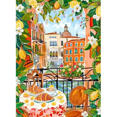 Imagem de Lucky Puzzles - Venetian Escape: A Table with a View - 1000 Piece Jigsaw Puzzle for Adults | Unique Venice Puzzle | Perfect for Relaxation & Brain Teasers