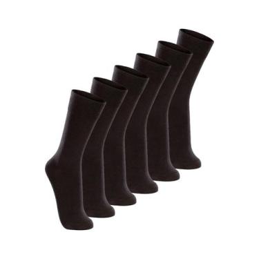 Imagem de Kit com 6 Pares de Meias Casual Lupo 1210-201, Preto, 37-44