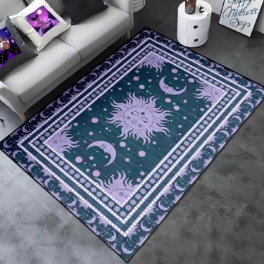 Imagem de Jiospet Tapete celestial para quarto - Tapete de área da fase da lua, tapetes sol e lua para quarto, sol, roxo, tapete celestial para decoração de casa, 9,5 x 1,5 m