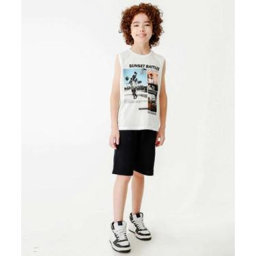 Imagem de Bermuda Juvenil Moletinho MR Tam 10 a 16 Preto-77115, 14, Preto