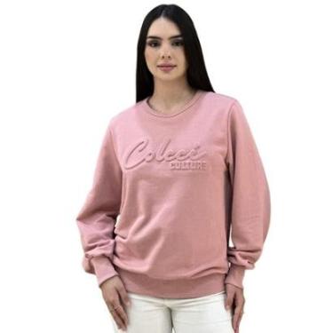 Imagem de Blusão Moletom Feminino Culture Logo Alto Relevo Colcci-Feminino