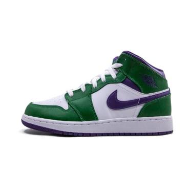 Imagem de Nike T nis de basquete para meninos, Aloe Verde/Roxo, Branco, 4.5 Big Kid